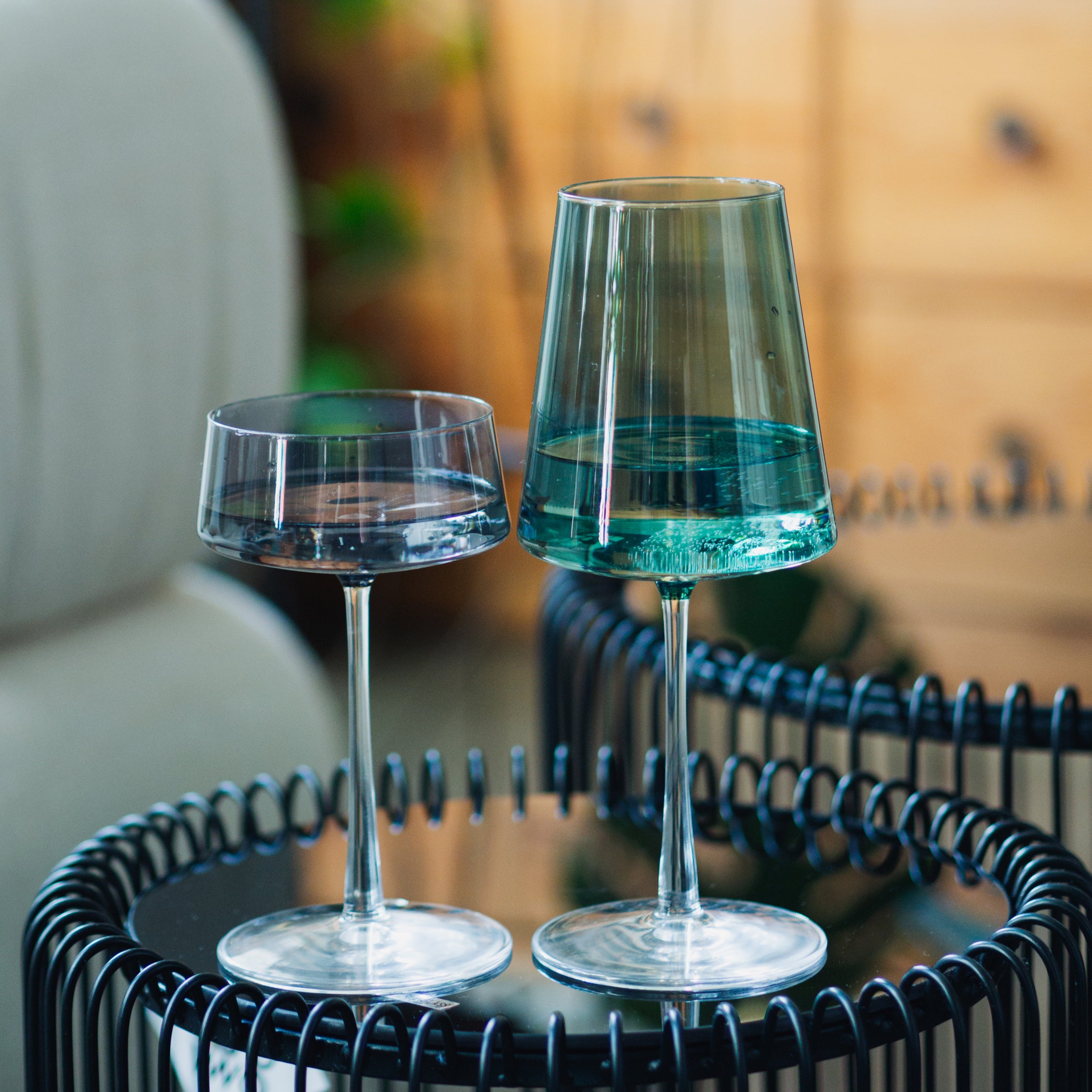 Vida Kolorowy Kieliszek do wina Malachit, 6szt, 400ml