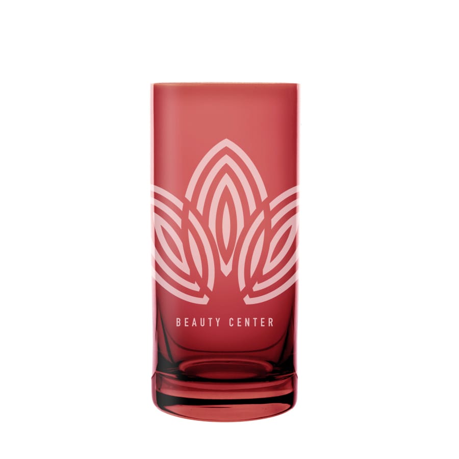 Vispera Kolorowa Szklanka do drinków Rubin z logo, 1szt, 360ml