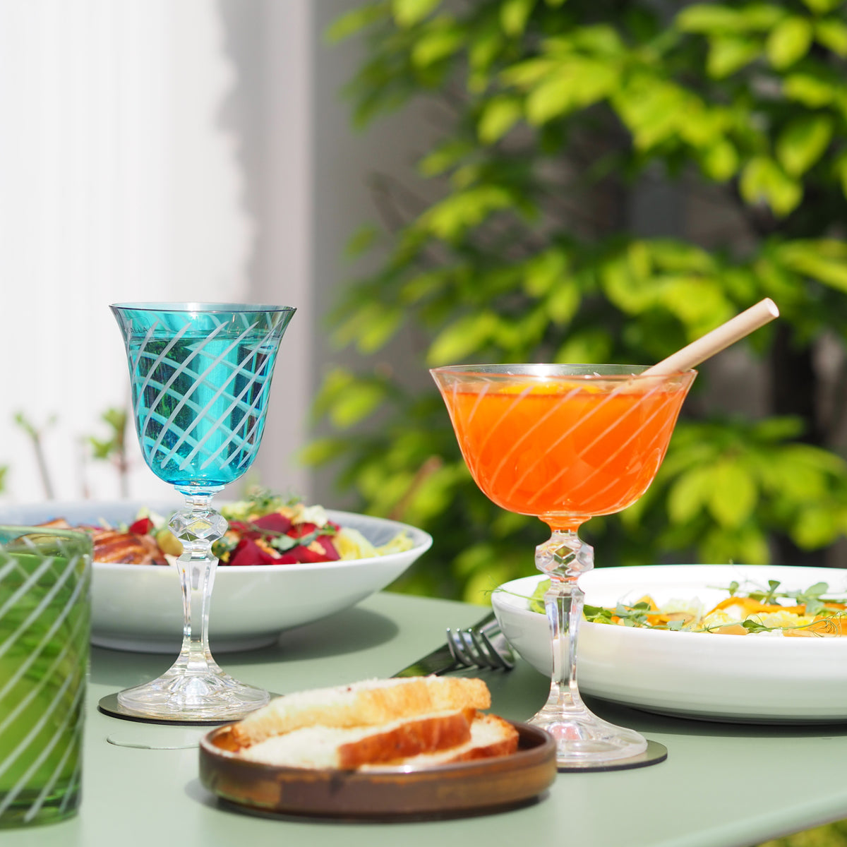 Gratia Kristallweingläser Aqua, 6 Stück, 170 ml