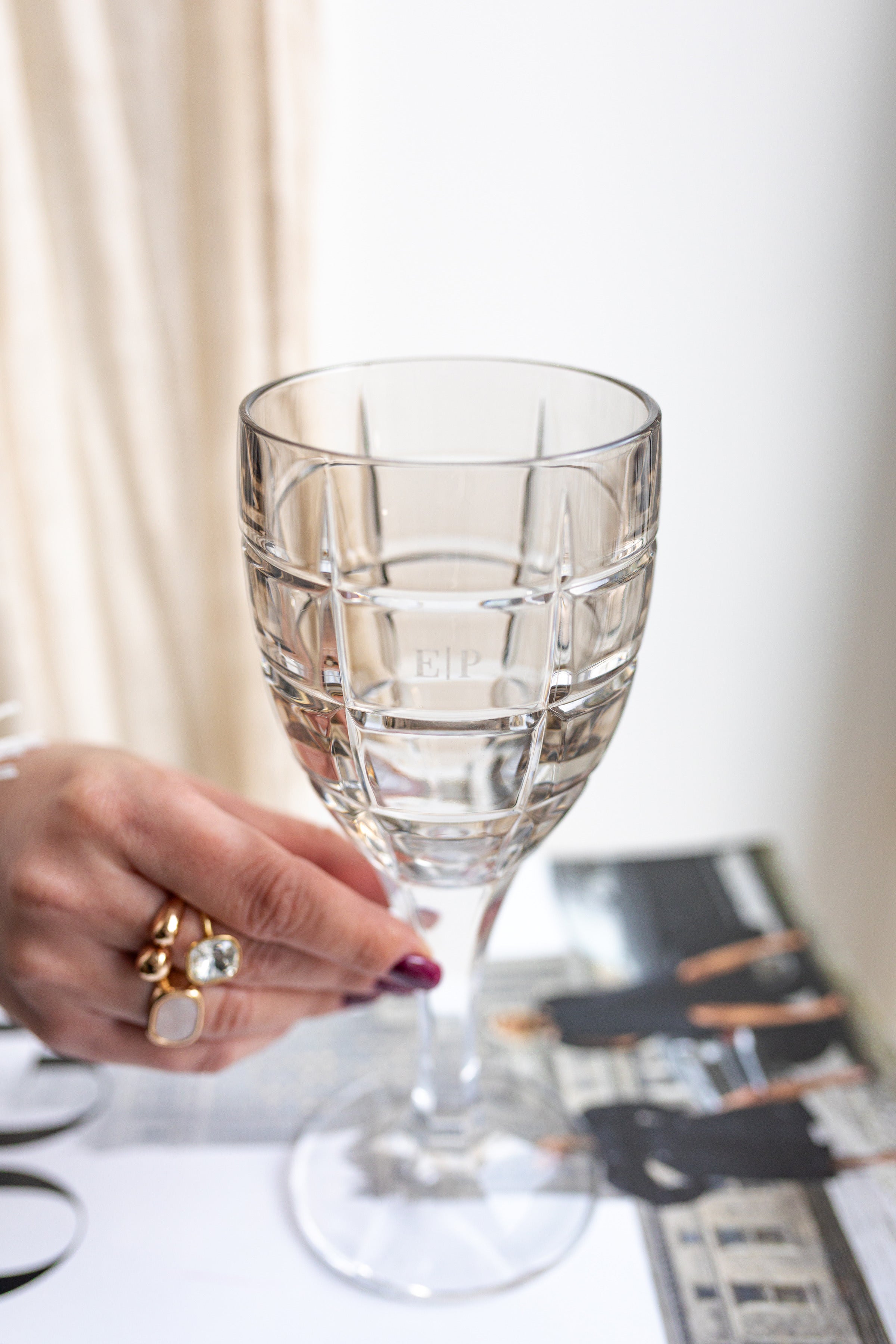 VASO Mokka Zestaw kryształowy na stół z karafką 13 el.