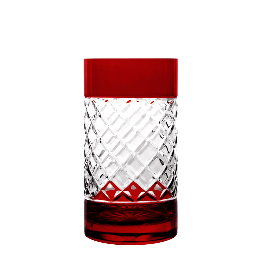 Whiskygläser aus Kristall, schwarz, 6 Stück, 240 ml