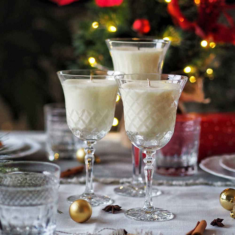 Crystal Scented Soy Candle on the Leg