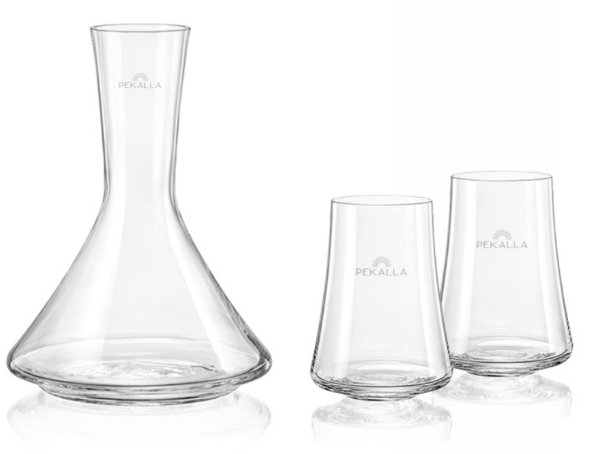 Zestaw do wody karafka 1400 ml + szklanki 400 ml, 2 szt z logo
