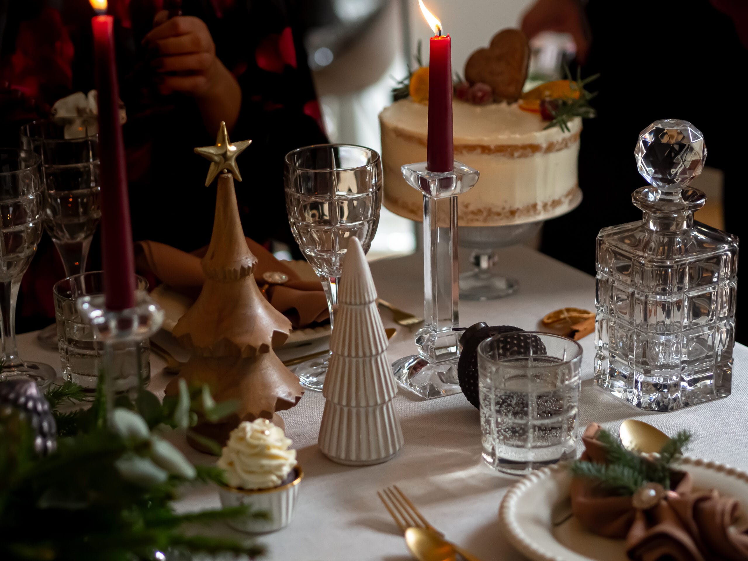 VASO Mokka Zestaw kryształowy na stół z karafką 13 el.