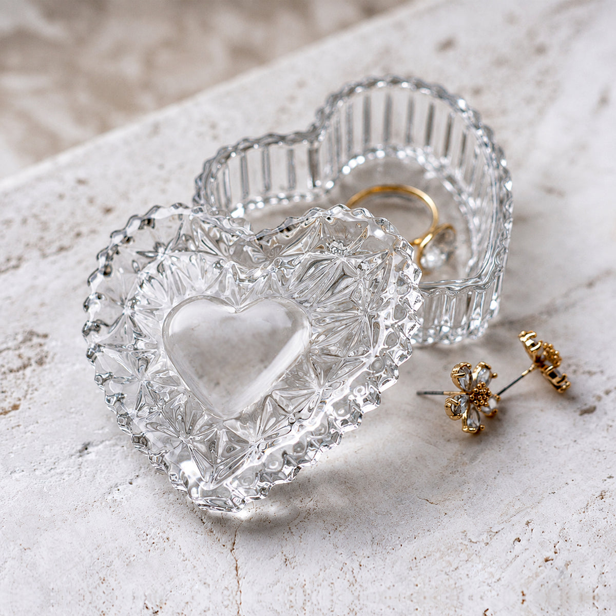 Mokka Crystal box for small jewelry with your initials/name