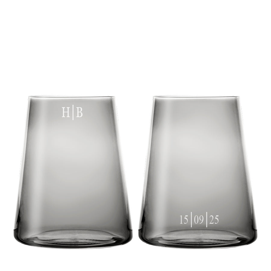 Vida Colored Drinking Glass Gris, 1pc, 380ml