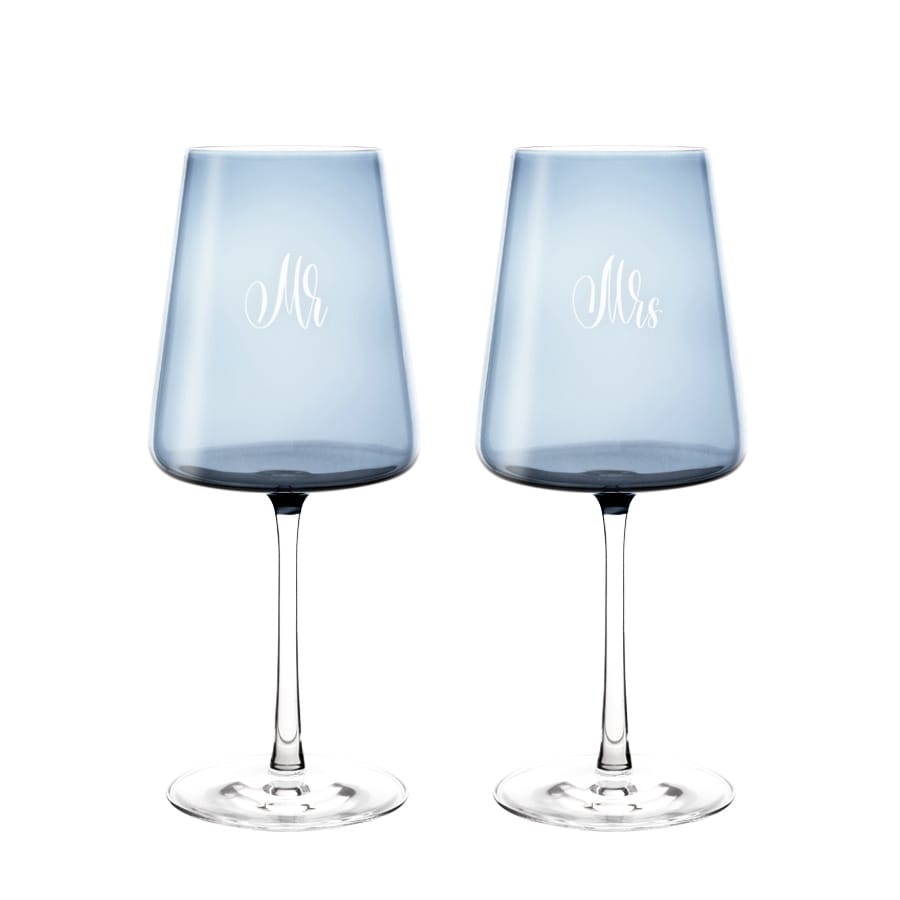 Vida Kolorowe Kieliszki do wina Mist z grawerem, 2szt, 400ml