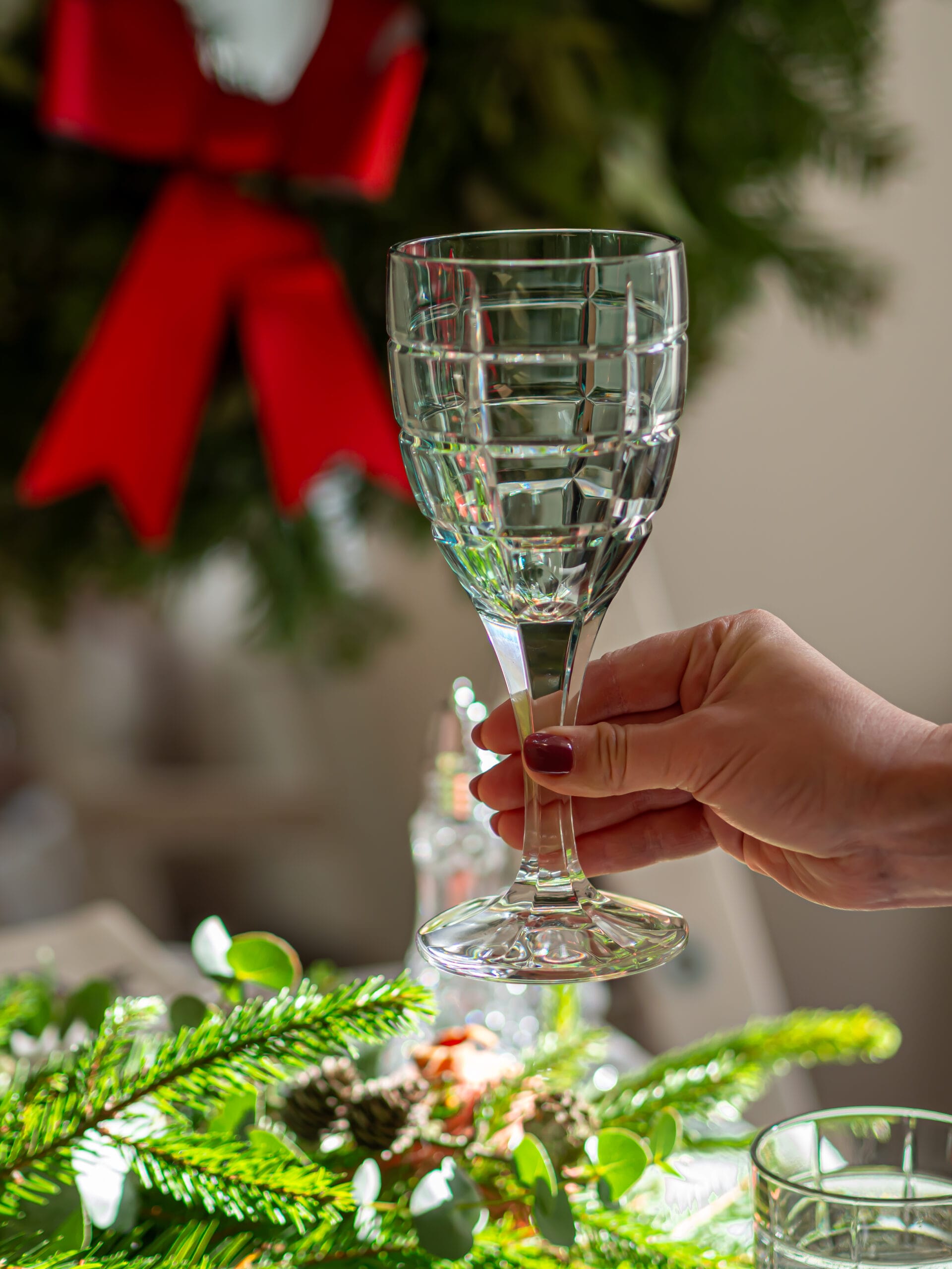Vaso II Nowoczesne kieliszki kryształowe do wina Malachit, 300 ml, 2szt
