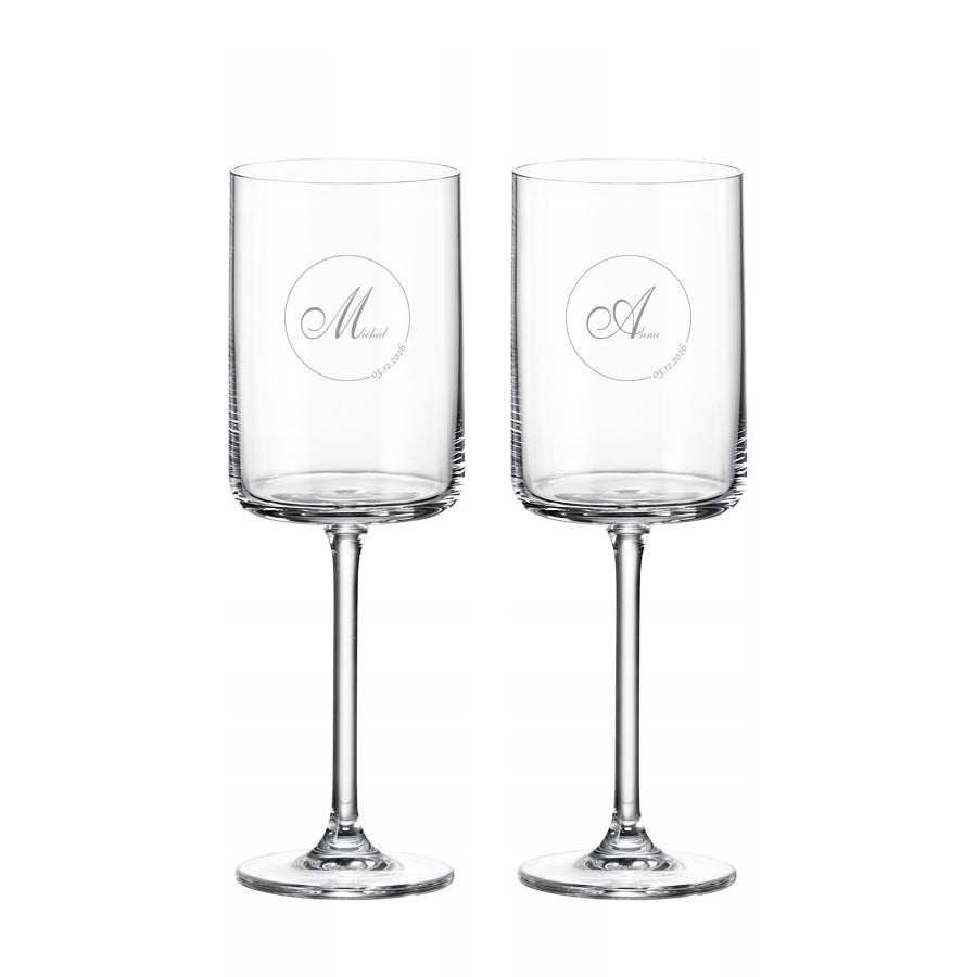 Vida Colorful Champagne Glasses Prosecco Mist with Engraving, 2pcs, 240ml