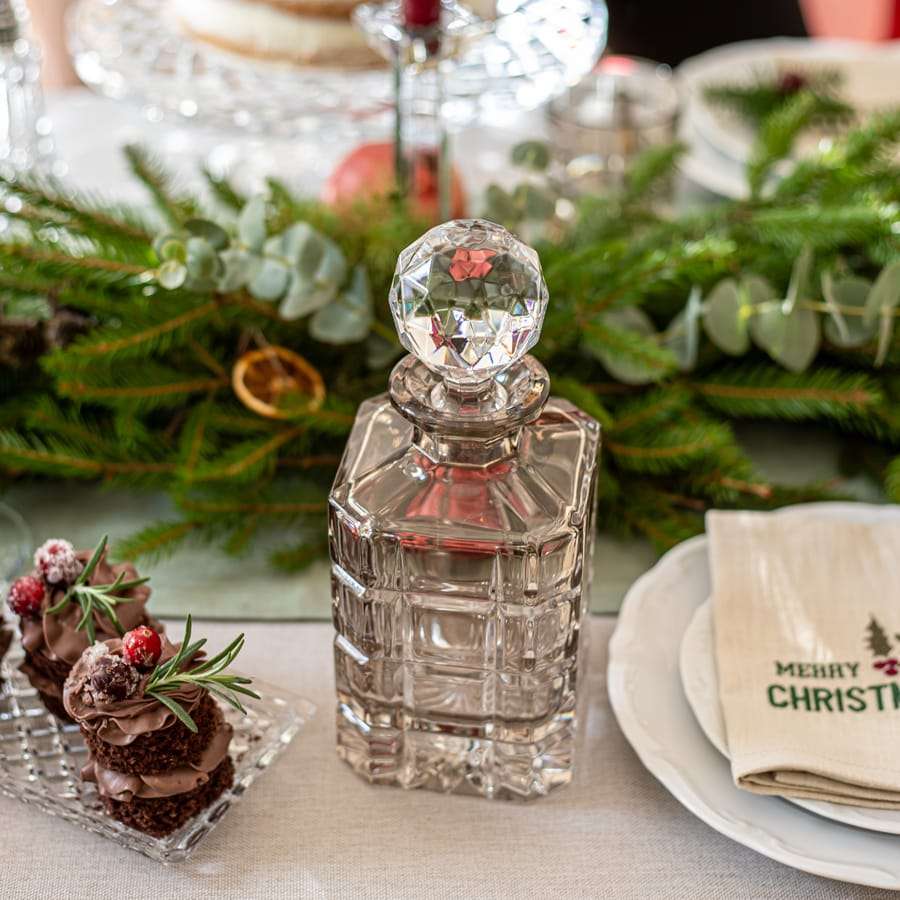 VASO Mokka Zestaw kryształowy na stół z karafką 13 el.