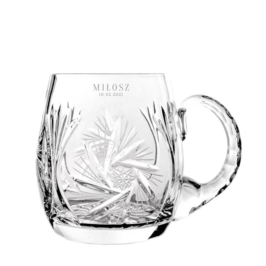 Molendi kryształowy kufel do piwa z grawerem, 500ml
