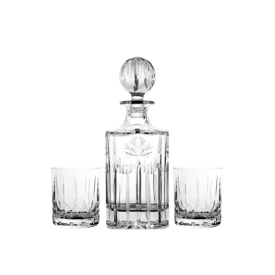 Zestaw Karafka + szklanki kryształowe do whisky 2szt, 240ml