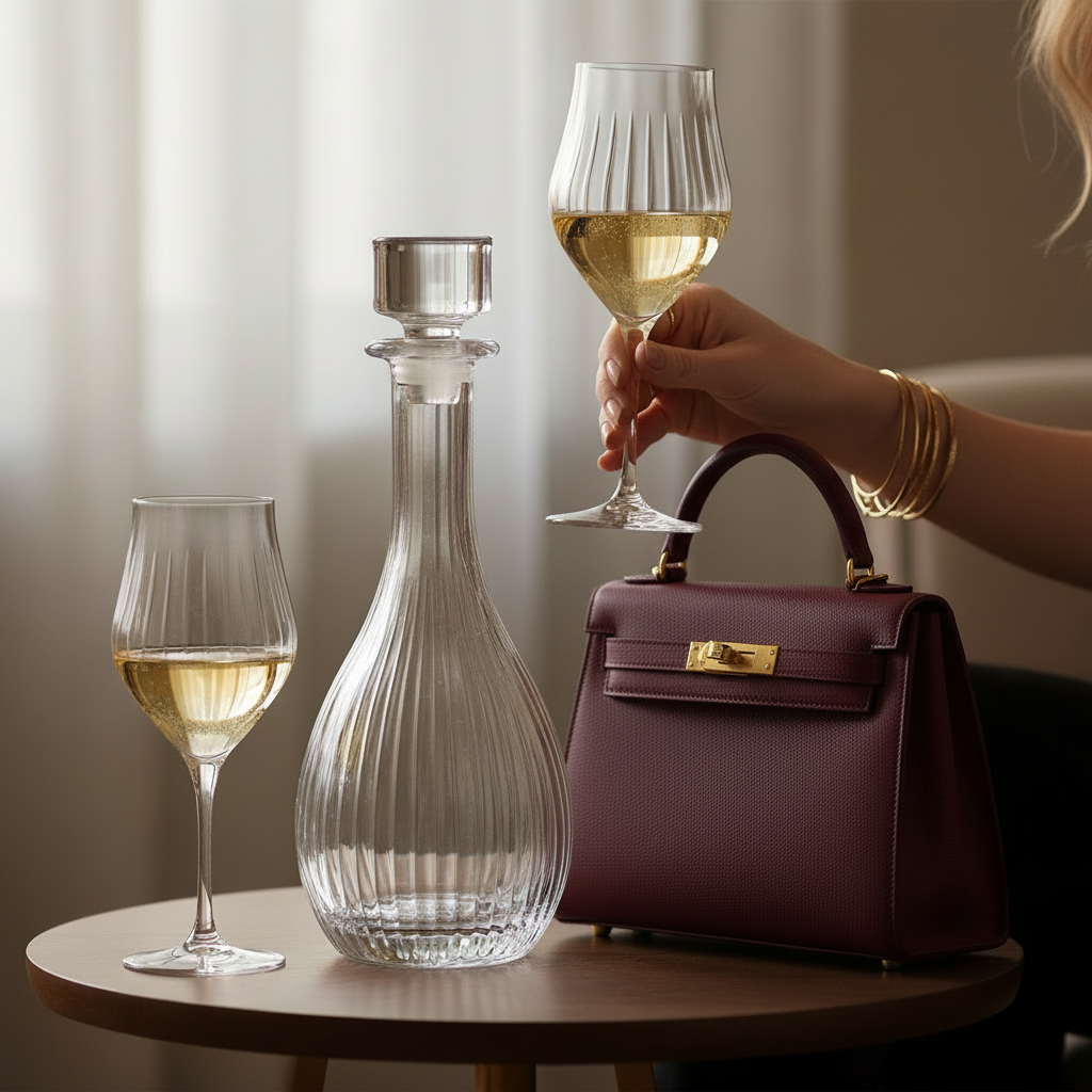 Vaso II Karaffe + Whiskygläser aus Kristall Malachit, 2 Stück, 240ml