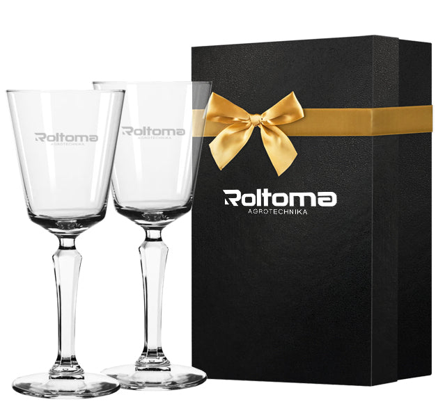 Zestaw firmowy Kieliszki do wina ALVA 2 szt z logo 240 ml