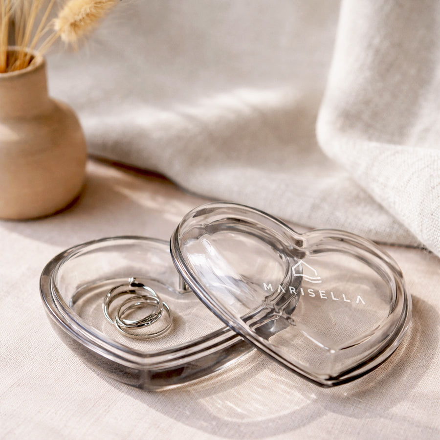 Mokka Crystal box for small jewelry with your initials/name