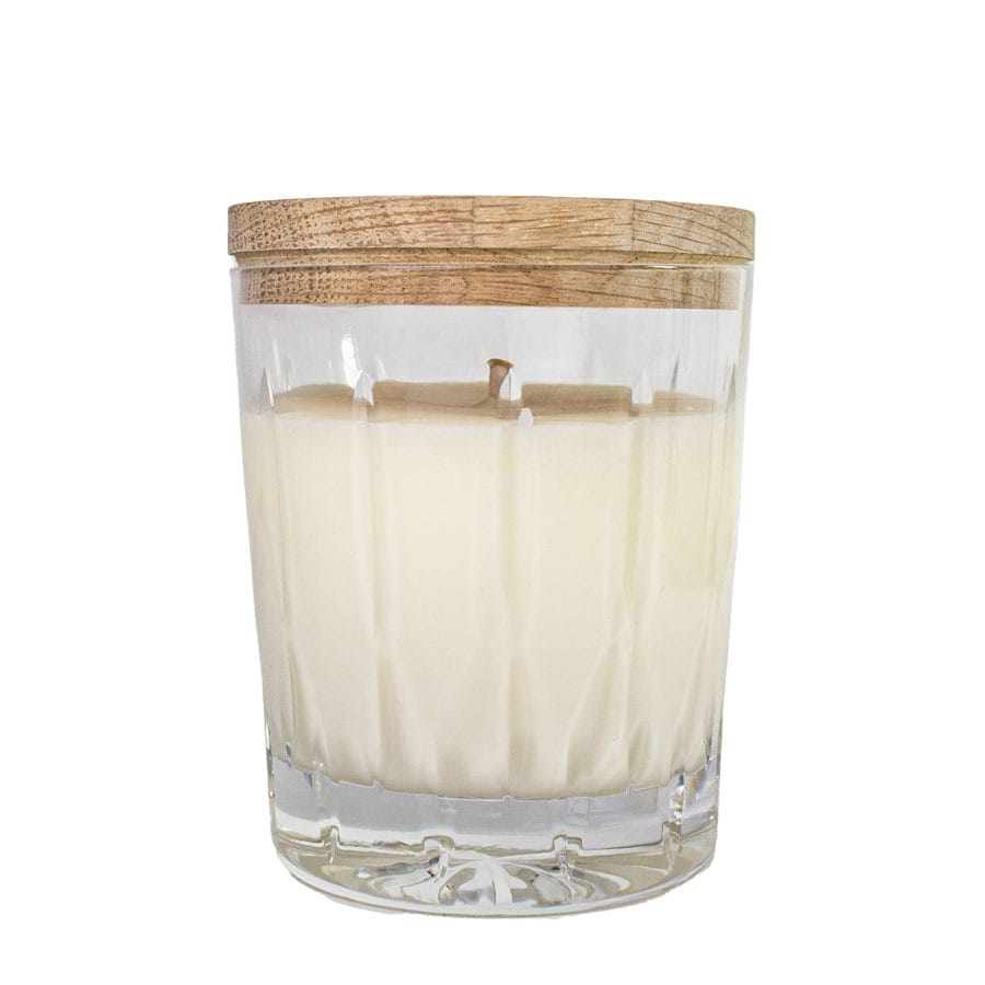 Crystal Scented Soy Candle with Wooden Lid and Engraving
