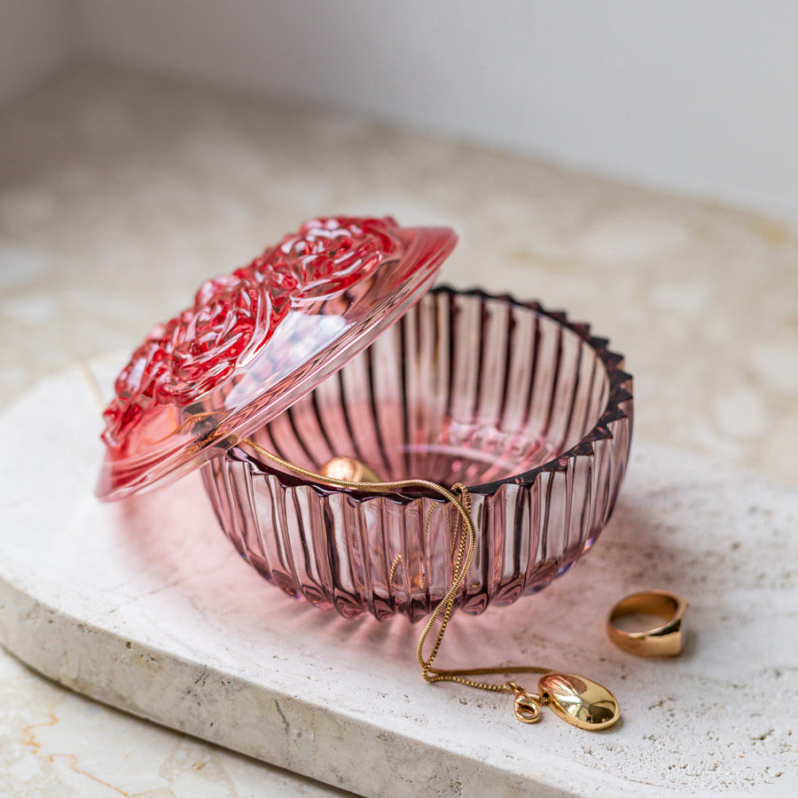 Kristallbox Behälter für Schmuck oder Kleinigkeiten Slate + Salmo