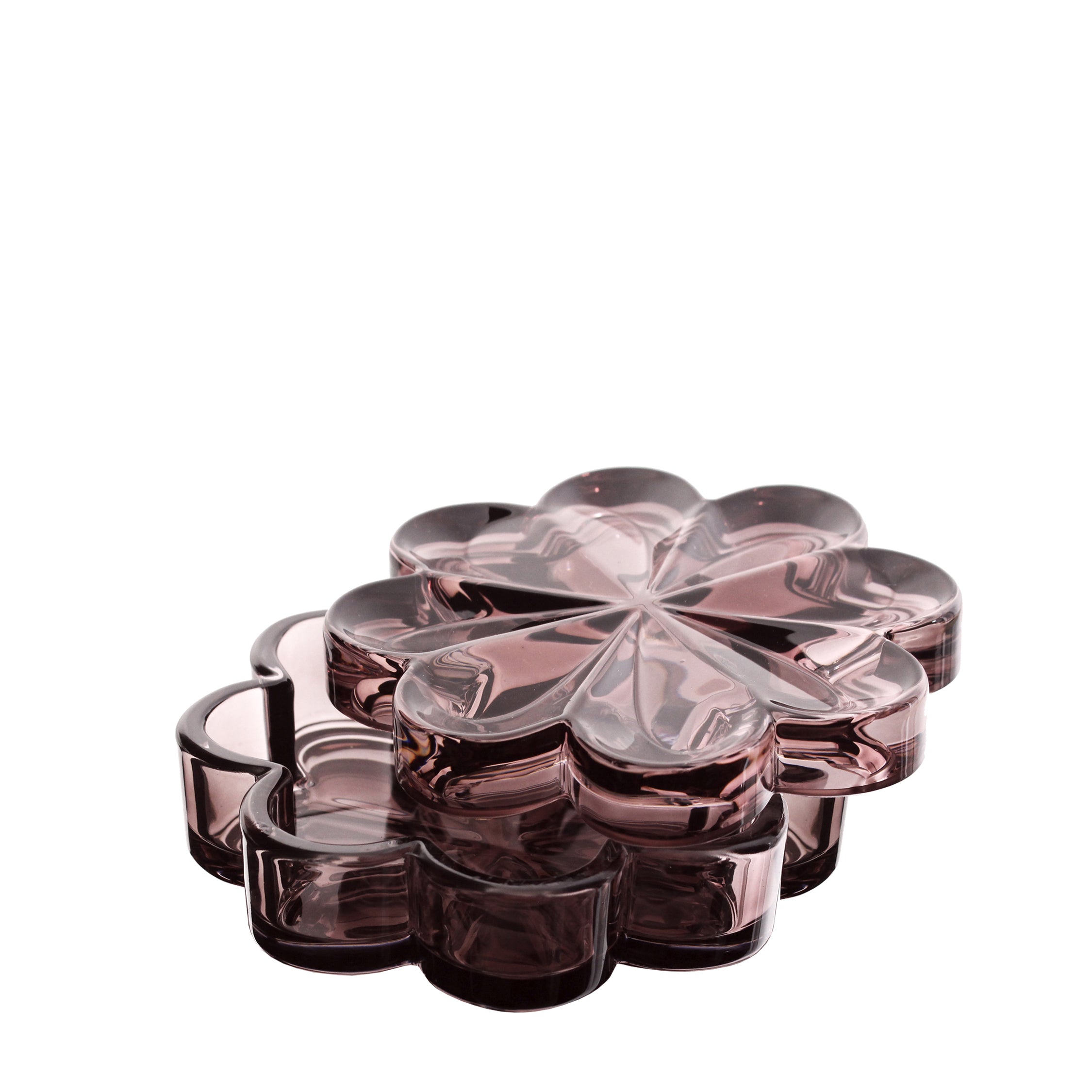 Crystal Clover box for small jewelry Slate