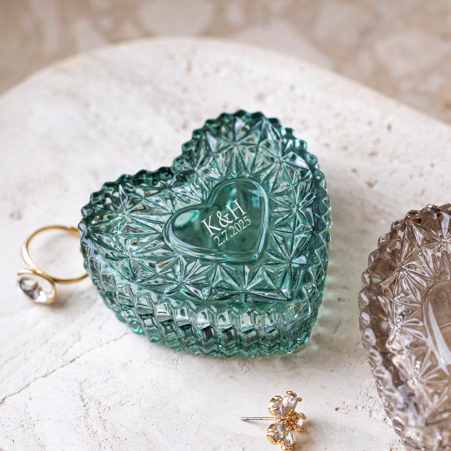 Malachit Kryształowa szkatułka na obrączki dla Pary Młodej
