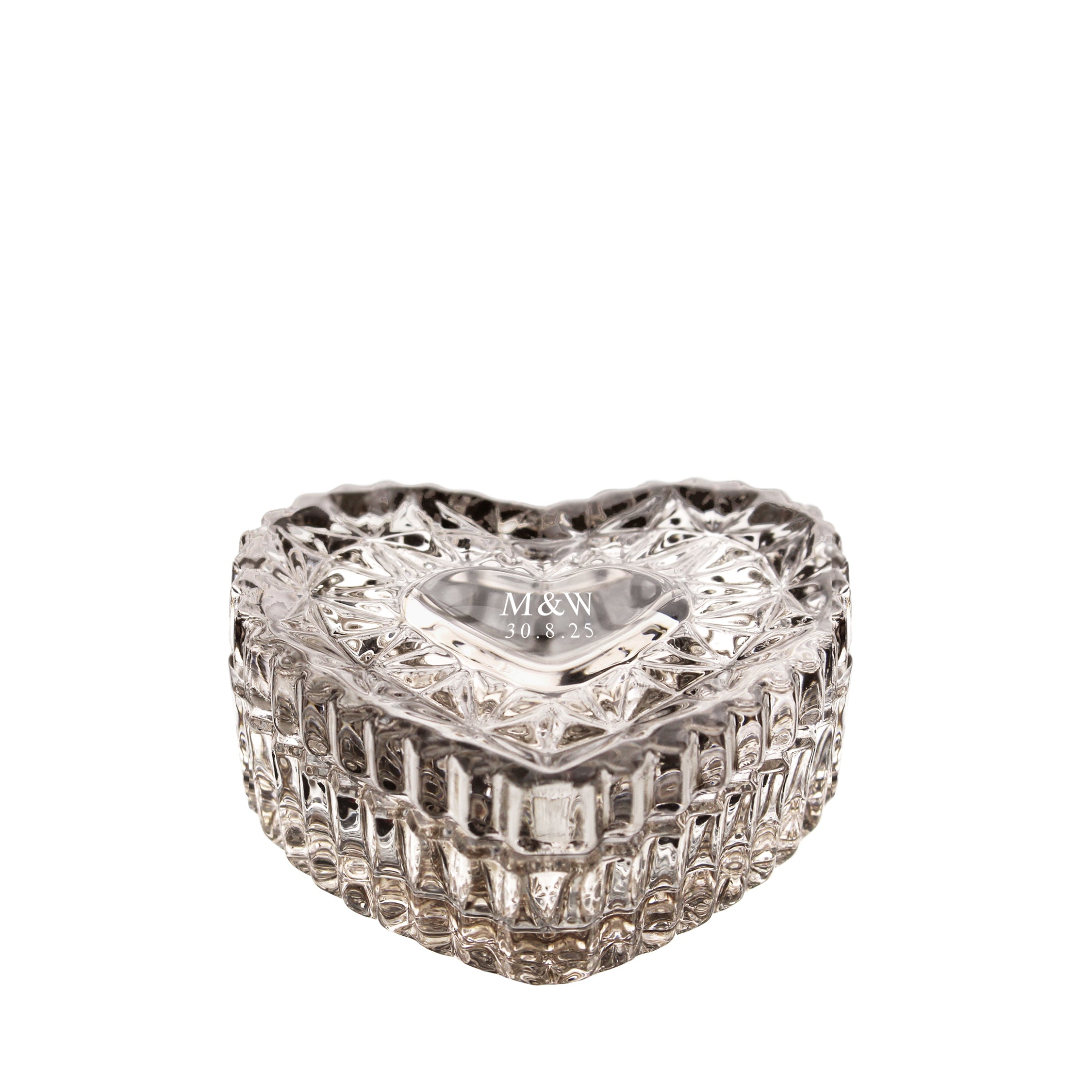 Mokka Crystal box for small jewelry with your initials/name