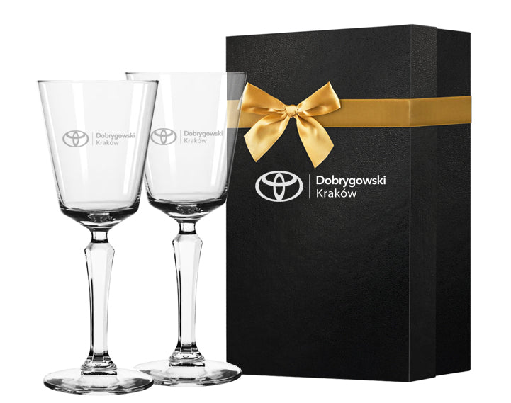 Zestaw firmowy Kieliszki do wina ALVA 2 szt z logo 240 ml