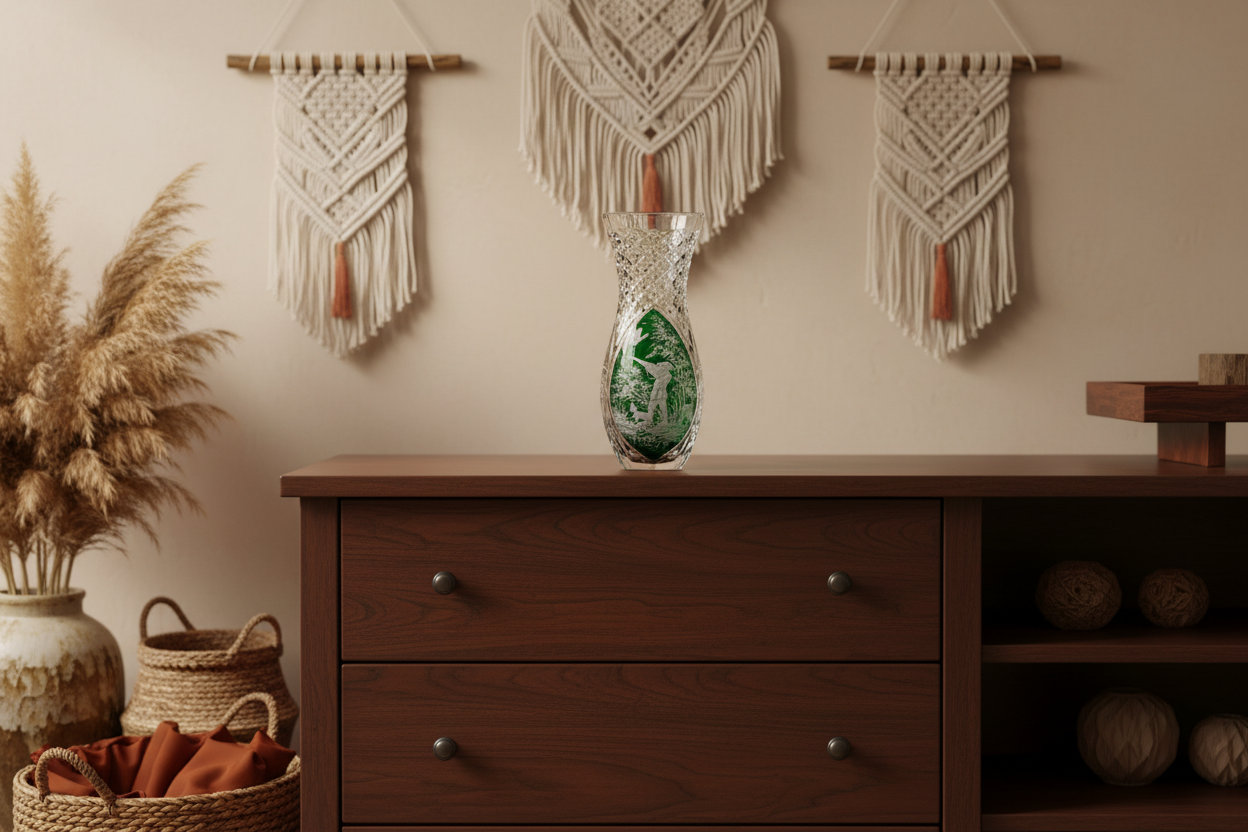 Lavo Kristallvase Kobalt, 38cm