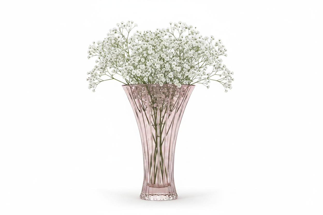 Kristallvase auf Bein, 36cm