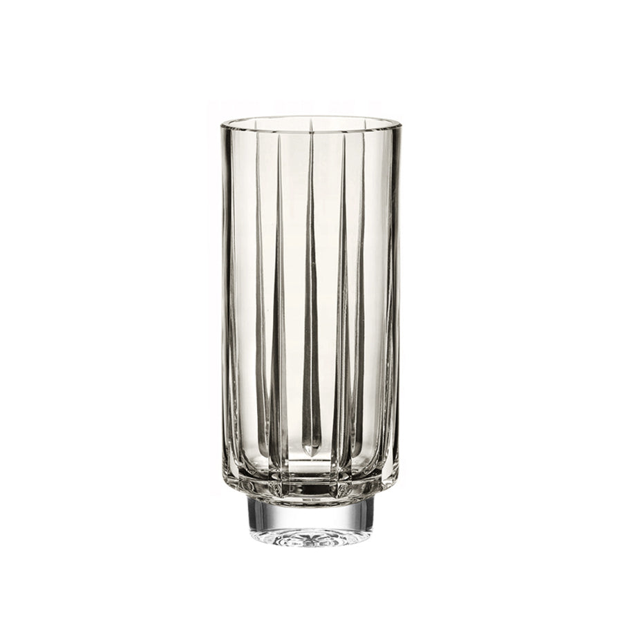 Crystal vase on leg, 36cm