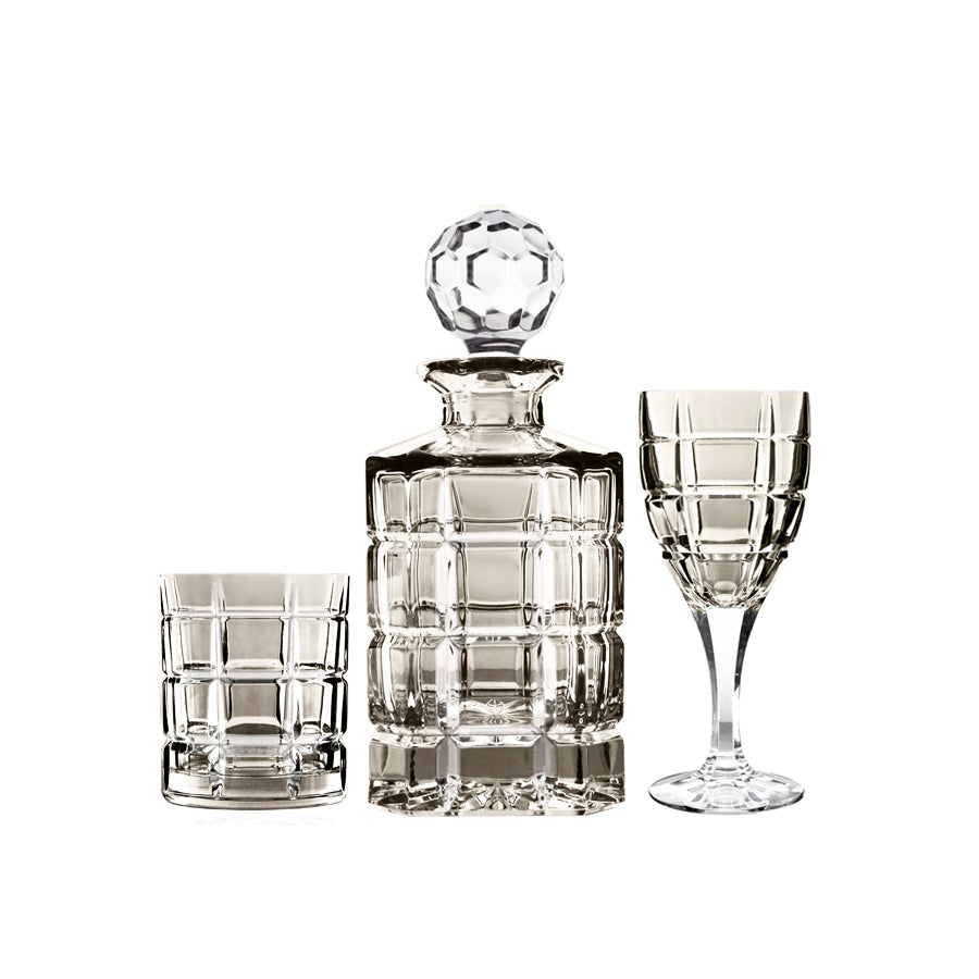 VASO Mokka Zestaw kryształowy na stół z karafką 13 el.