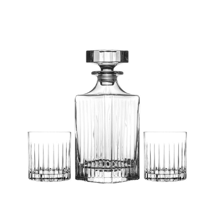 Vaso II Carafe + crystal whiskey glasses Mocha, 2 pcs, 240ml