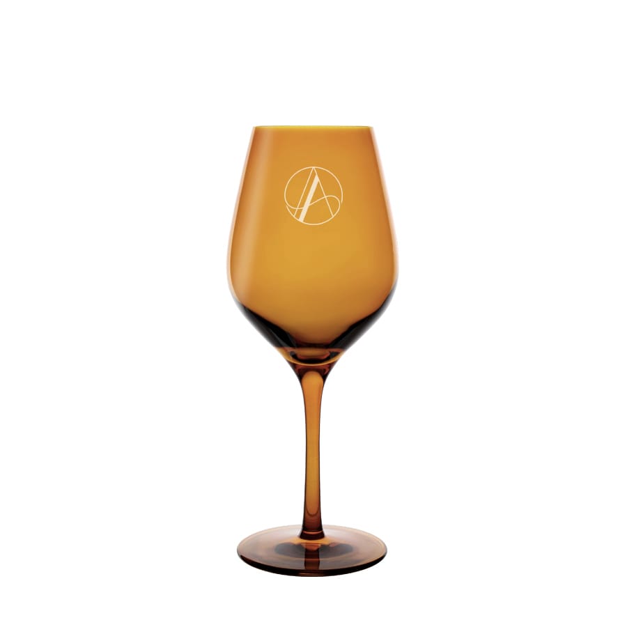 Vispera Kolorowe Kieliszki do Wina Amber z grawerem, 1szt, 480ml
