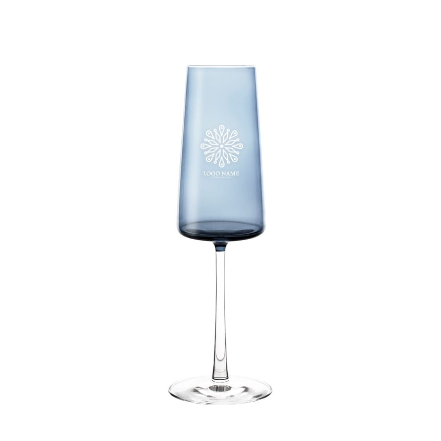 Vida Kolorowe Kieliszki do szampana prosecco Mist z grawerem, 2szt, 240ml
