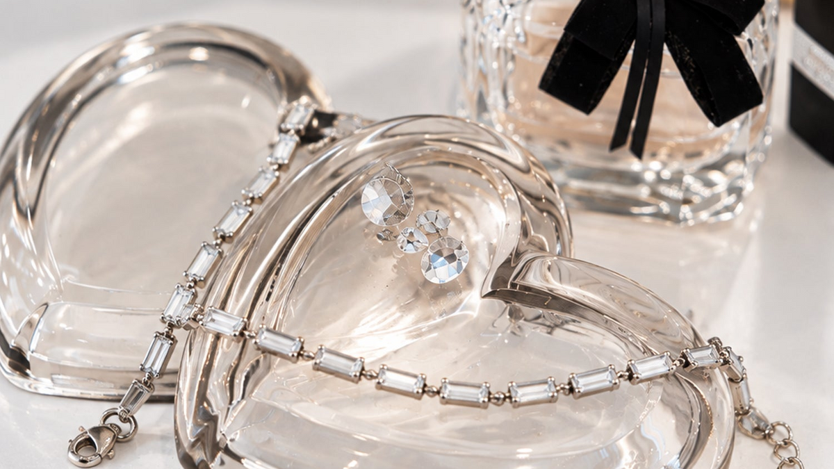 Devotion Silver Earrings with crystal