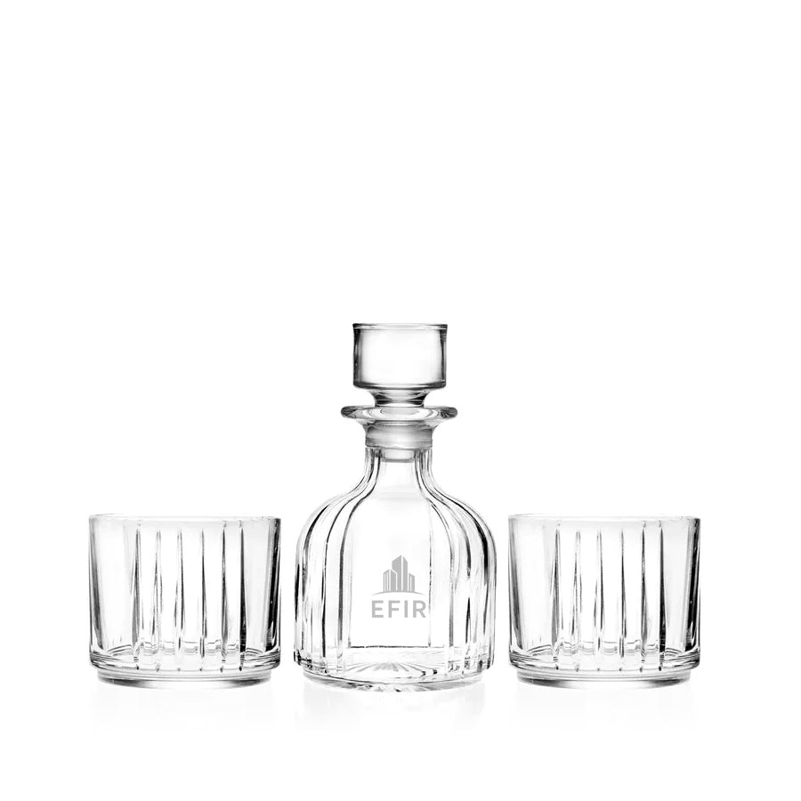 Vaso II Karaffe + Whiskygläser aus Kristall Malachit, 2 Stück, 240ml