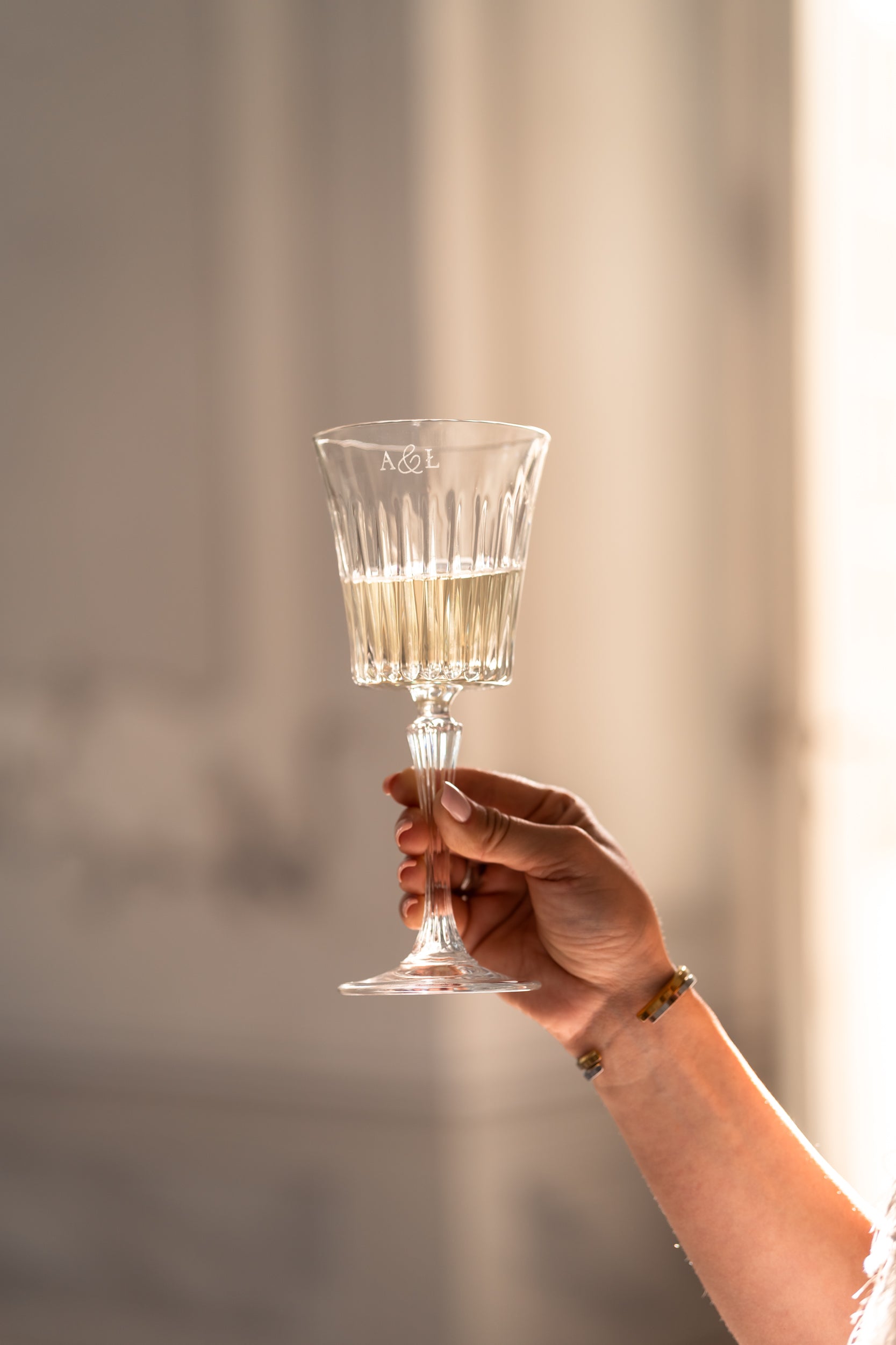 Lavo crystal wine glasses with engraving, 6 pcs, 300 ml 