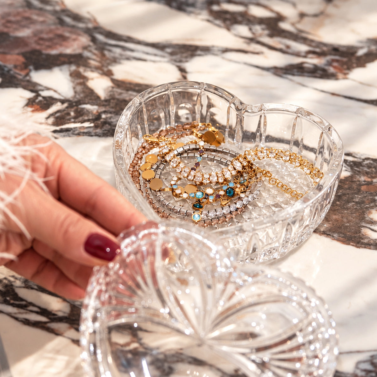Hype Champagne Cubic Zirconia Tennis Bracelet