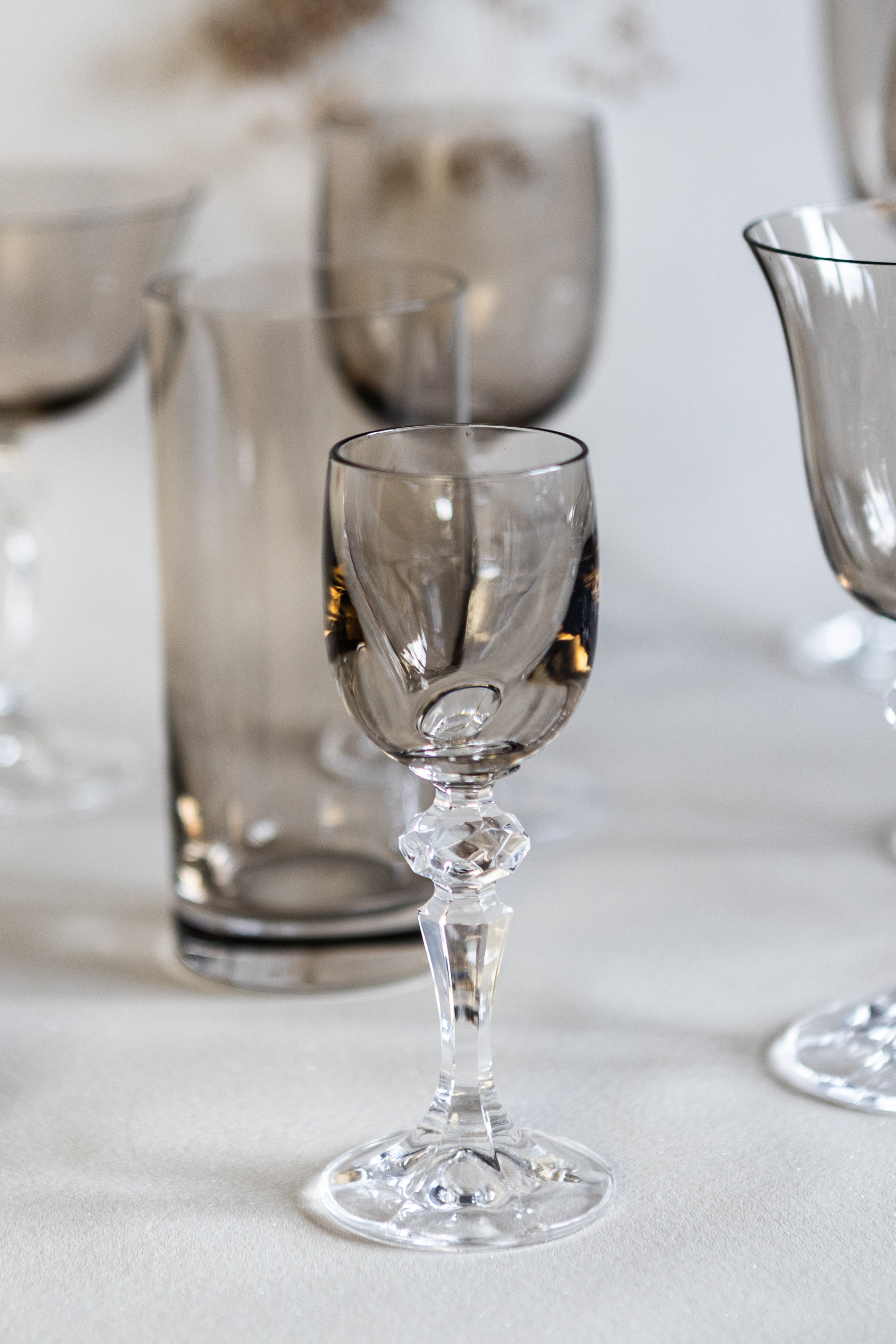 Kalatina Mokka Kristallgläser für Wasser, Getränke, 6 Stück, 350 ml 