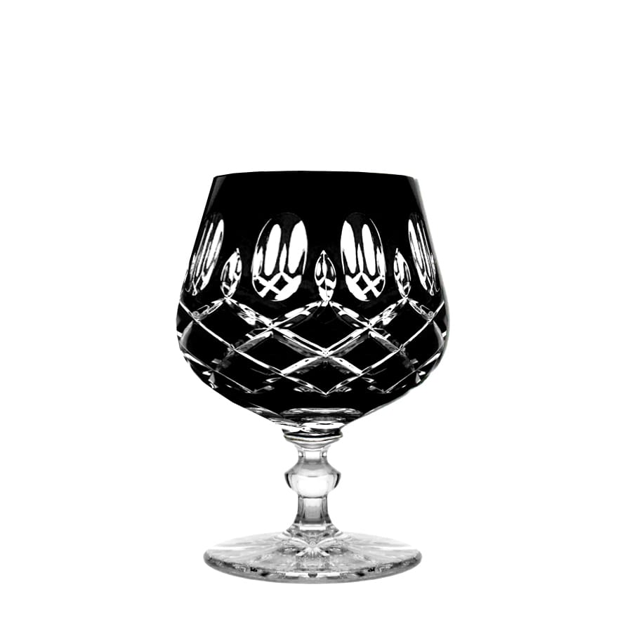 Rossa kieliszki kryształowe do koniaku czarne Outlet, 6szt, 250ml