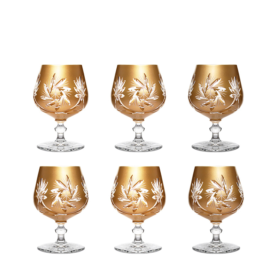 Whiskygläser aus Kristall, schwarz, 6 Stück, 240 ml 