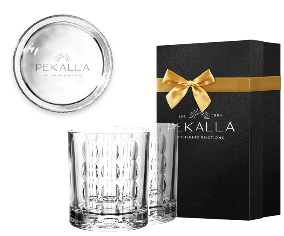 Aria Szklanki kryształowe do whisky 2szt z logo w opakowaniu prezentowym, 300 ml