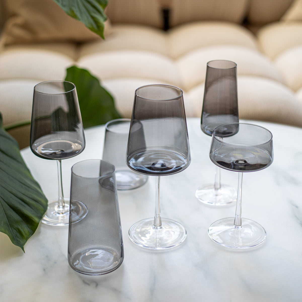 Vida Kolorowa Szklanka do drinków, wody  Gris, 6szt, 380ml