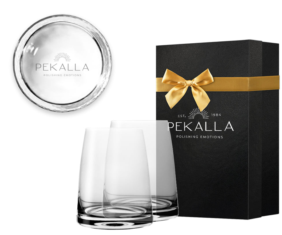 Vispera Szklanki kryształowe 2szt z logo w opakowaniu prezentowym, 320ml