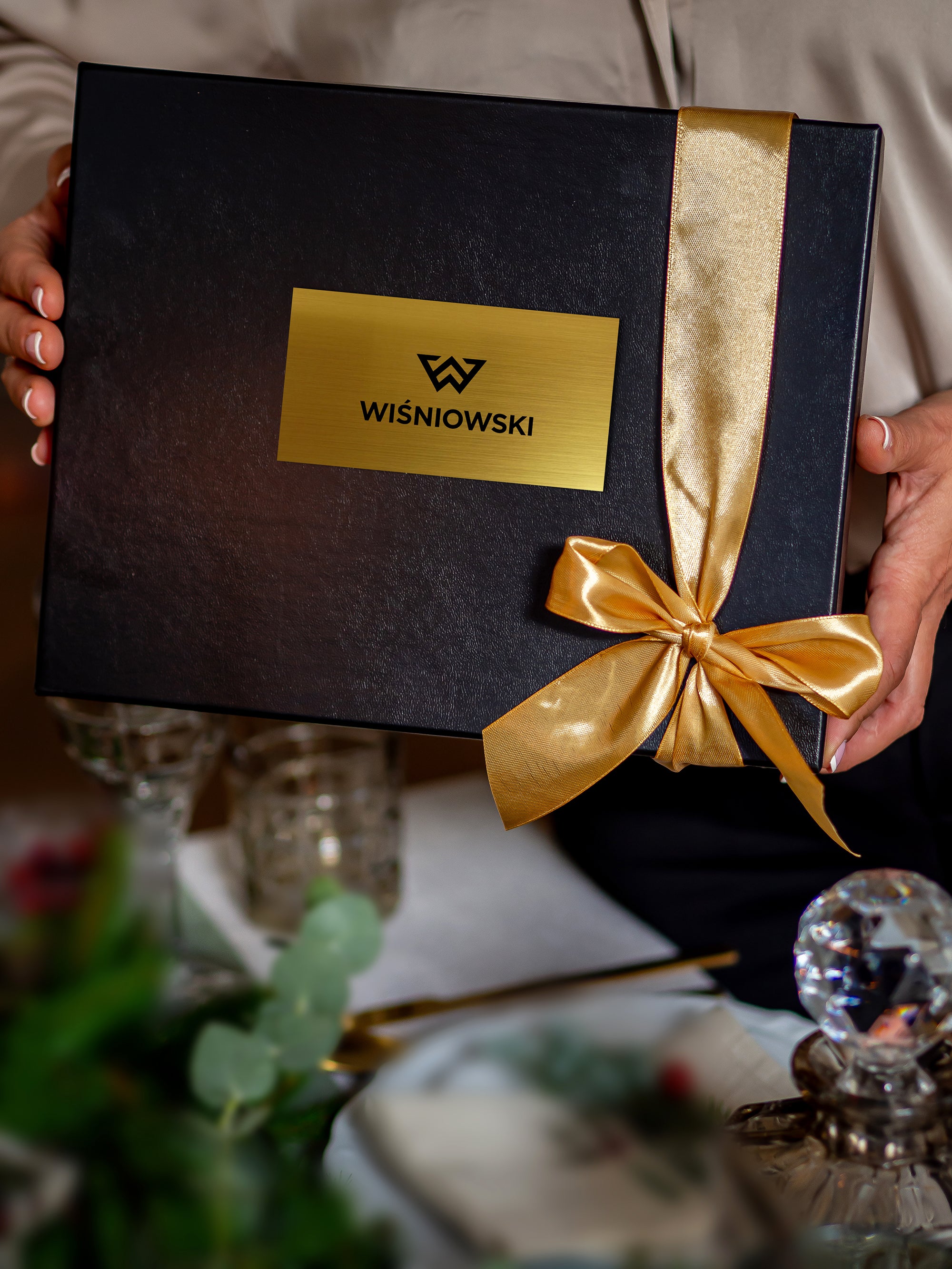 Set of carafe + crystal whiskey glasses 2 pcs Mocha