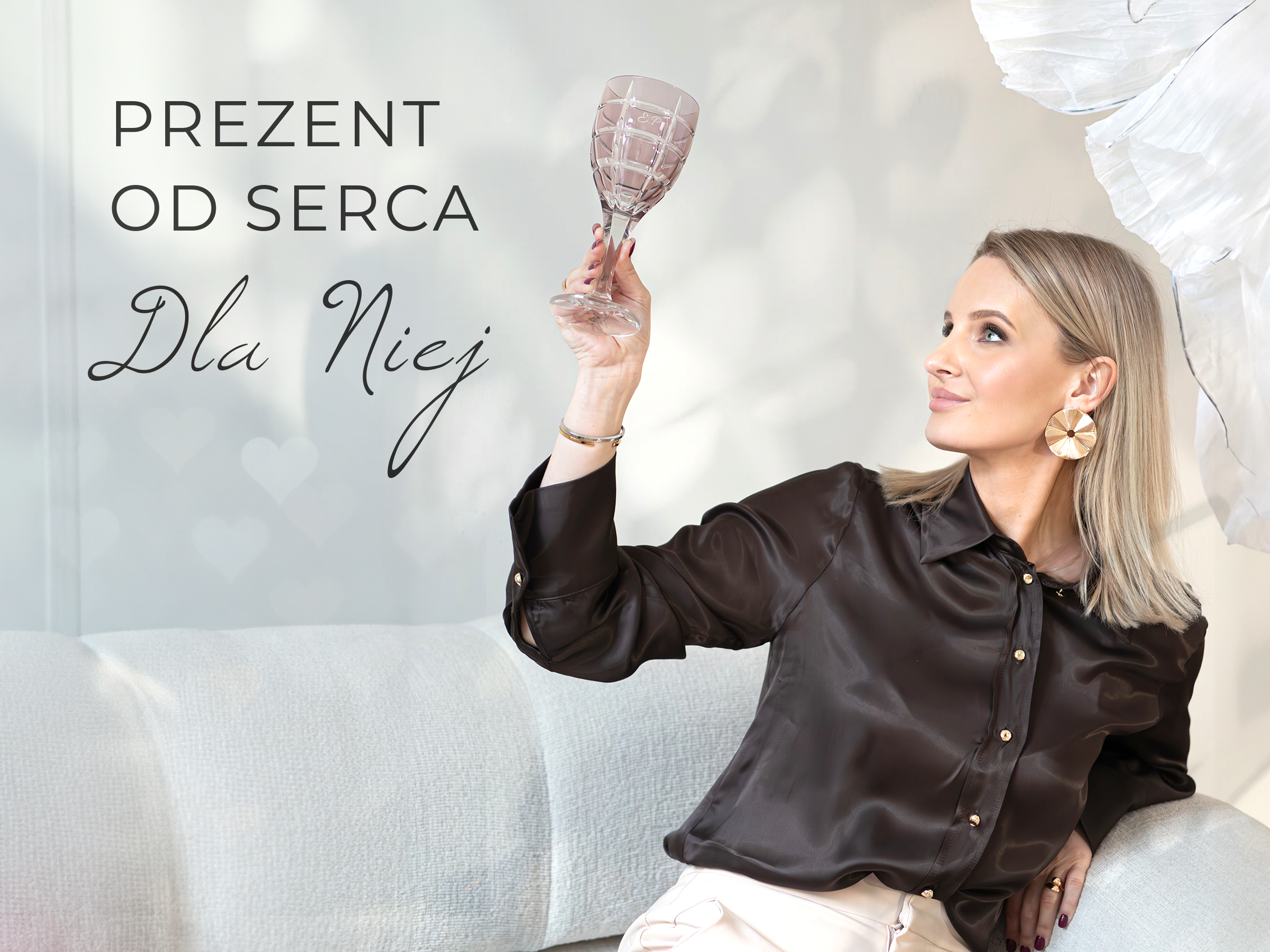 Vaso II Modern crystal wine glasses Salmo, 300 ml, 2 pcs. 