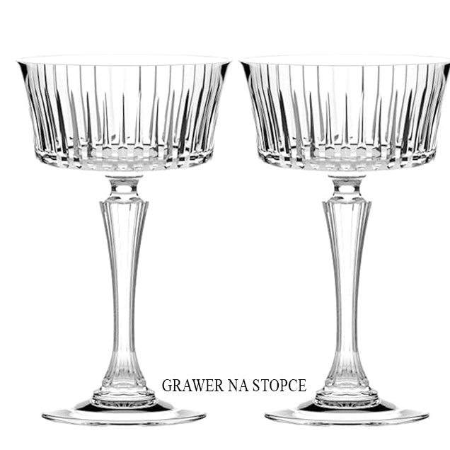 Biznesowy gift Kieliszki kryształowe LAKRIMA do szampana 2 szt z logo firmy