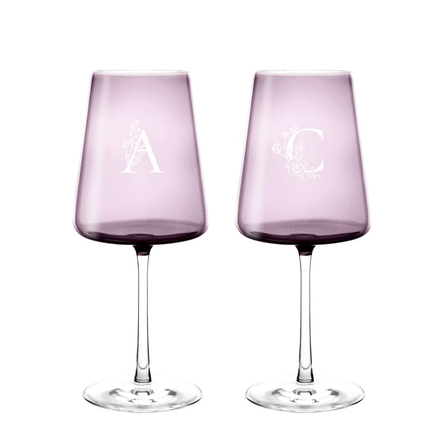 Vida Kolorowe Kieliszki do wina Slate z grawerem na ślub, 2szt, 400ml