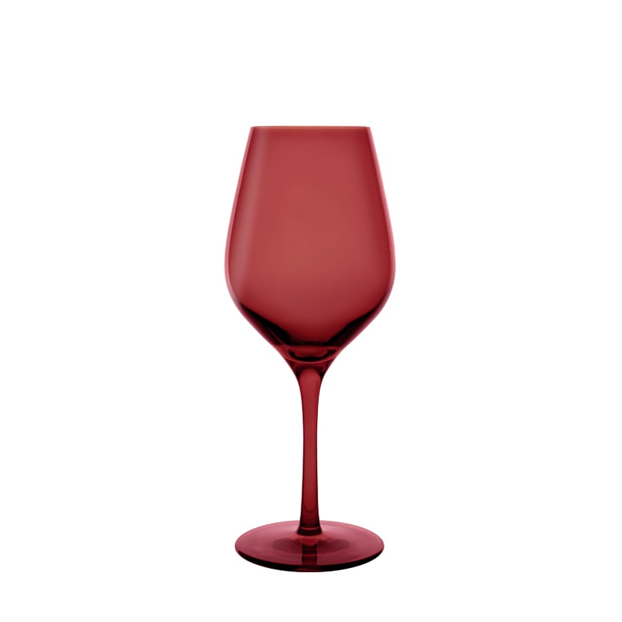 Vispera Kolorowy Kieliszek do Wina Rubin, 6szt, 480ml