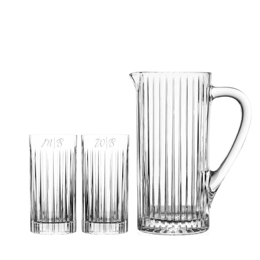 Vaso II Carafe + crystal whiskey glasses Malachite, 2 pcs, 240ml