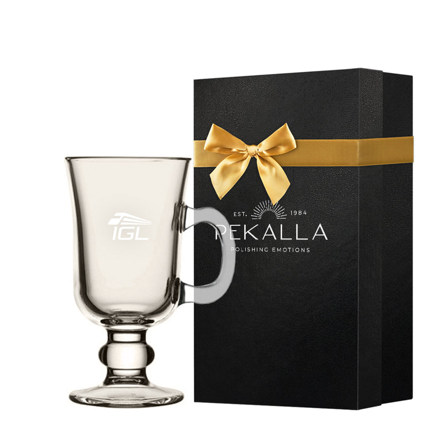 Mokka Szklanka do kawy i herbaty z logo w opakowaniu prezentowym, 240 ml