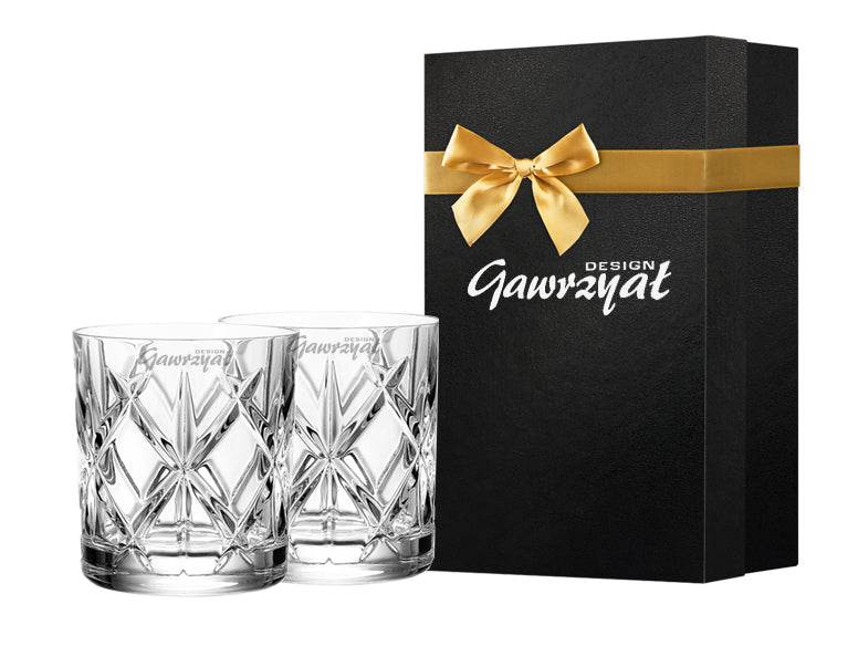 Zestaw firmowy Szklanki kryształowe NOVA do whisky 2szt z logo